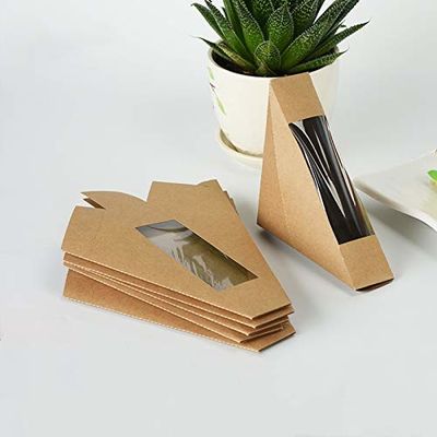Matt Lamination Firm Light Sandwich Paper Box 4.8''X4.8''X2.8'' With Window
