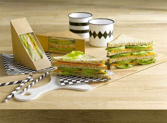 Matt Lamination Firm Light Sandwich Paper Box 4.8''X4.8''X2.8'' With Window